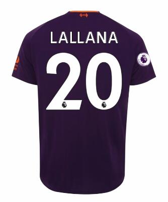 18-19 Liverpool ADAM LALLANA 20 Away Soccer Jersey Shirt
